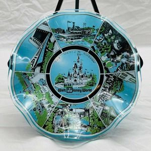 Walt Disney World Magic Kingdom Vintage Souvenir Glass Ashtray Candy Dish 1970